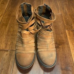 Free People leather booties, size 37 (women’s 7)